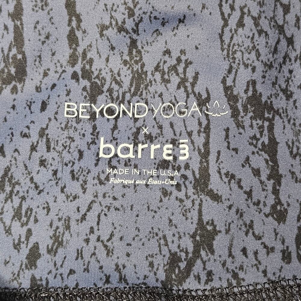 Beyond Yoga X Barre 3 Blue Python Print Leggings - image 3